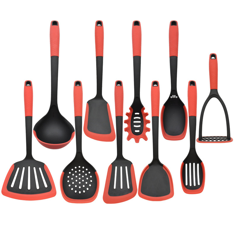 Upgrade 10Pieces In 1 nylon Kitchen Accessories Cooking Utensil Set With Kitchen Utensils